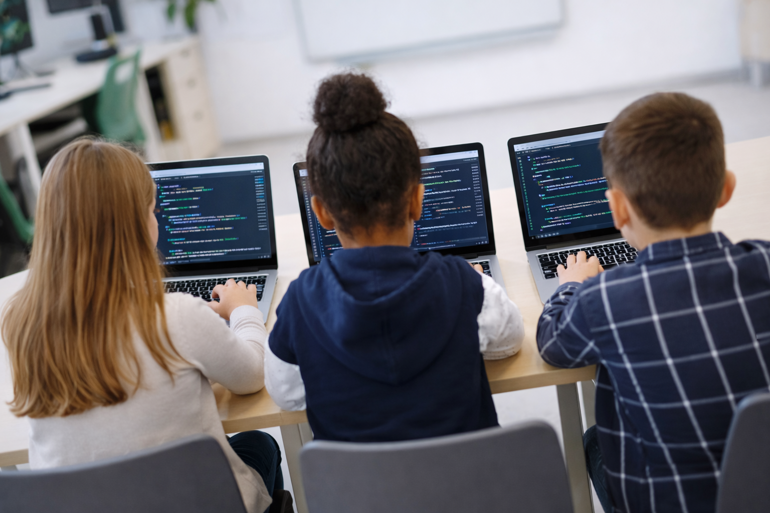 Kids learning digital skills